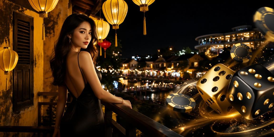 Người chơi thử vận may với xúc xắc tài xỉu tại chợ đêm Hội An